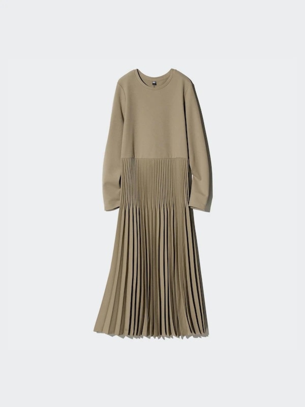 Uniqlo Combination Dress In Beige